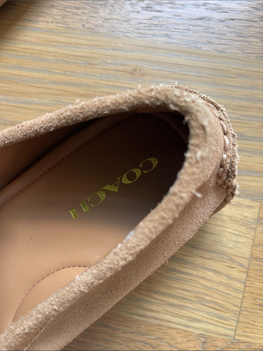 Coach Suede Moccasin Loafers in Light Brown - Picture 7 of 7